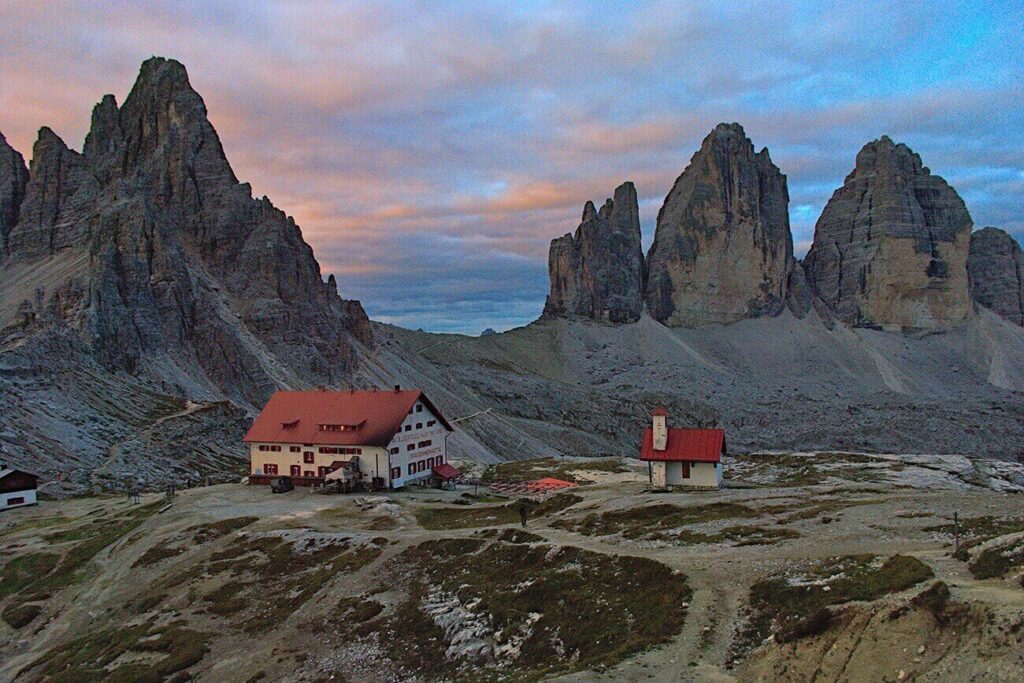 Dolomiten Drei Zinnen Sonnenuntergang