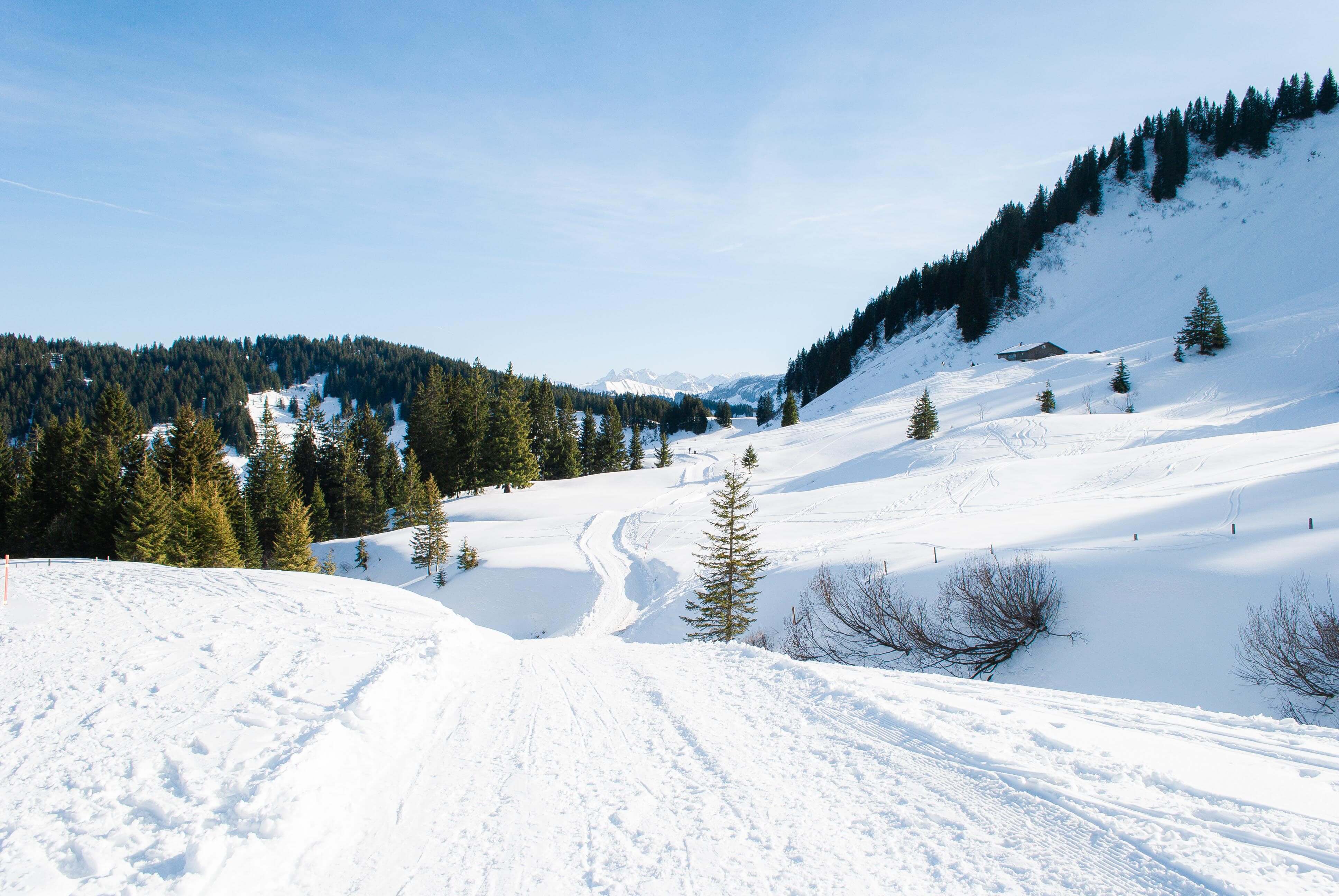 Burgl Hütte Winter Winterwandern zur Burglhütte