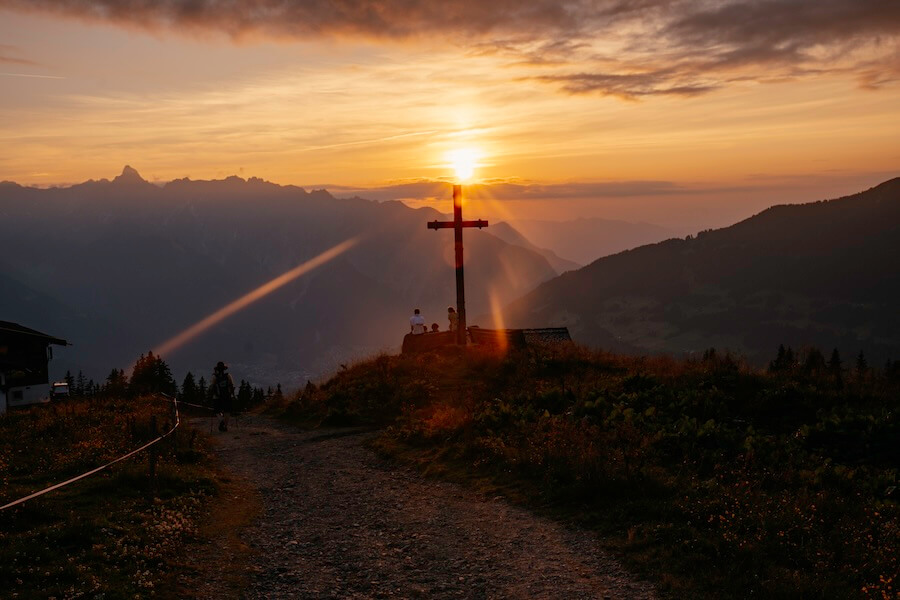 Sonnenuntergang am Kapellrestaurant