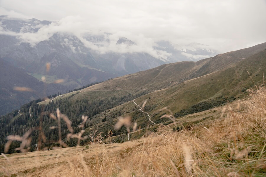 Blick von der Eggalm zum Hintertuxer Gletscher