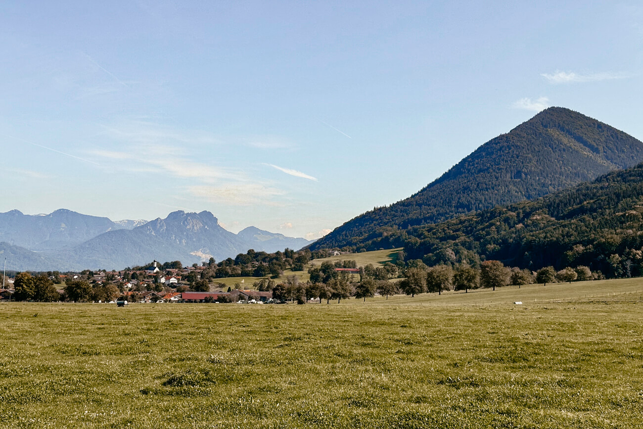 Blick auf Bad Feilnbach im Voralpenland