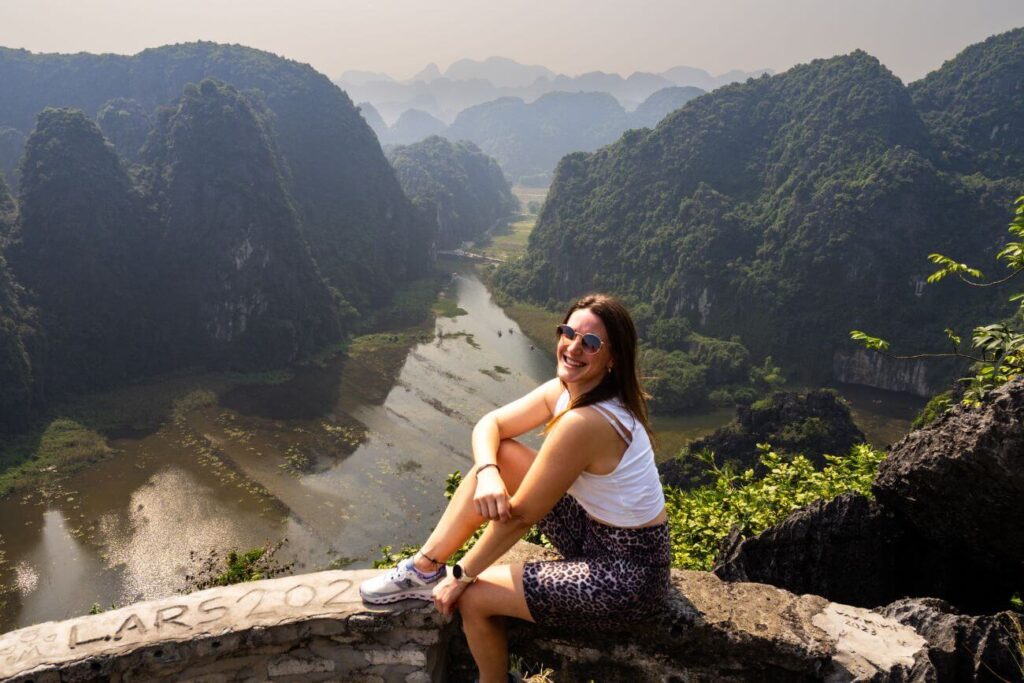 Ausblick in die trockene Halong Bucht