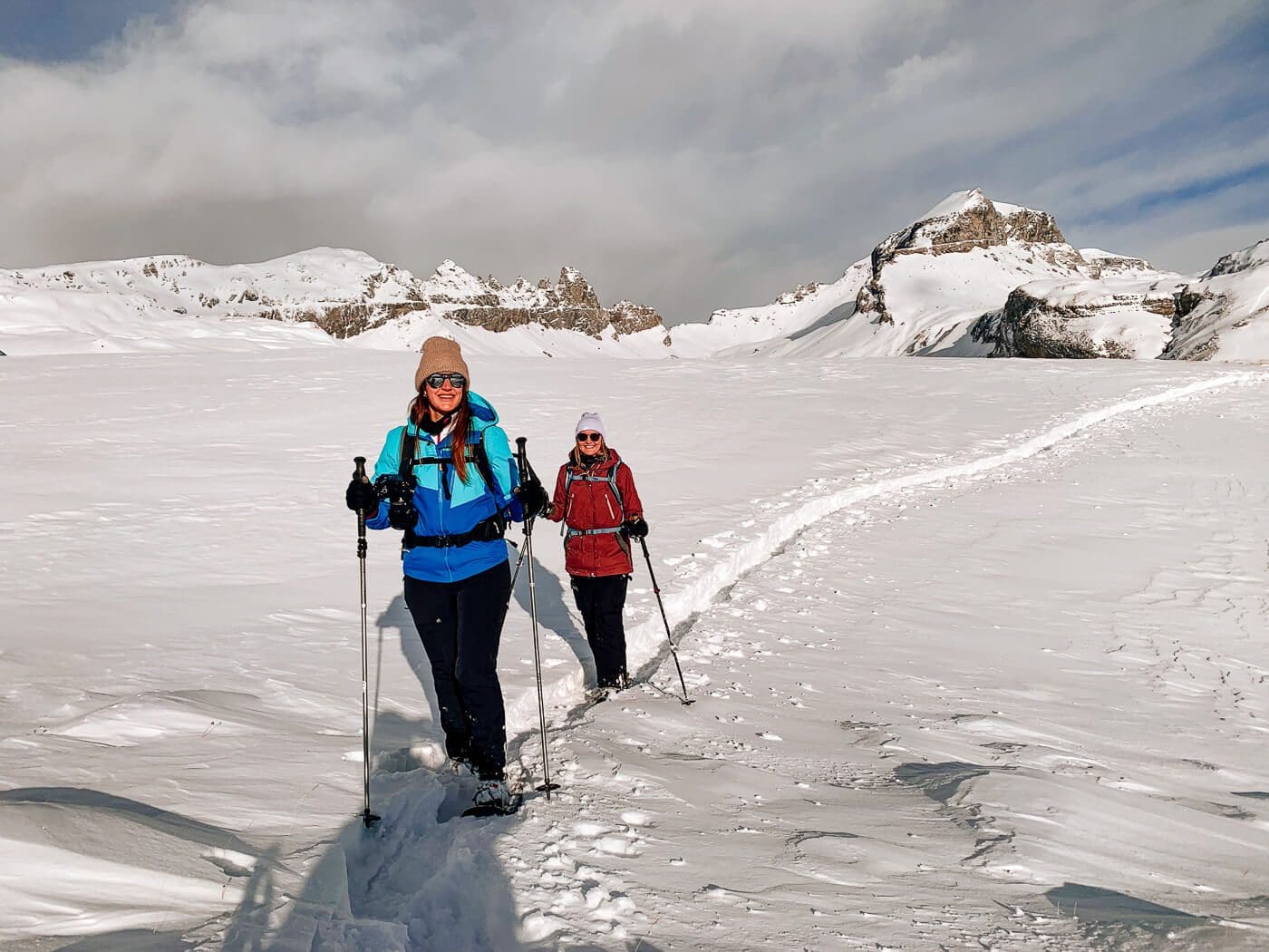 Schneeschuhwanderung mit der magischen Linie