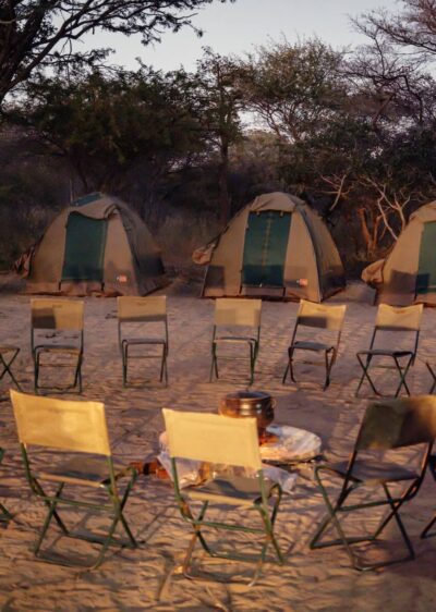Botswana-Khama-Nationalpark-Camp Campingplatz während der Rundreise durch Botswana und Simbabwe.